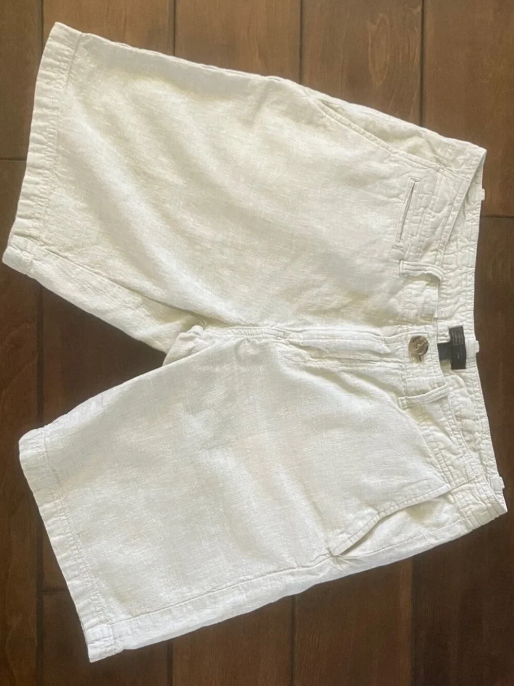 14th & Union Linen 8in Shorts - Slim Fit Men's Size 30 - Navy & Tan